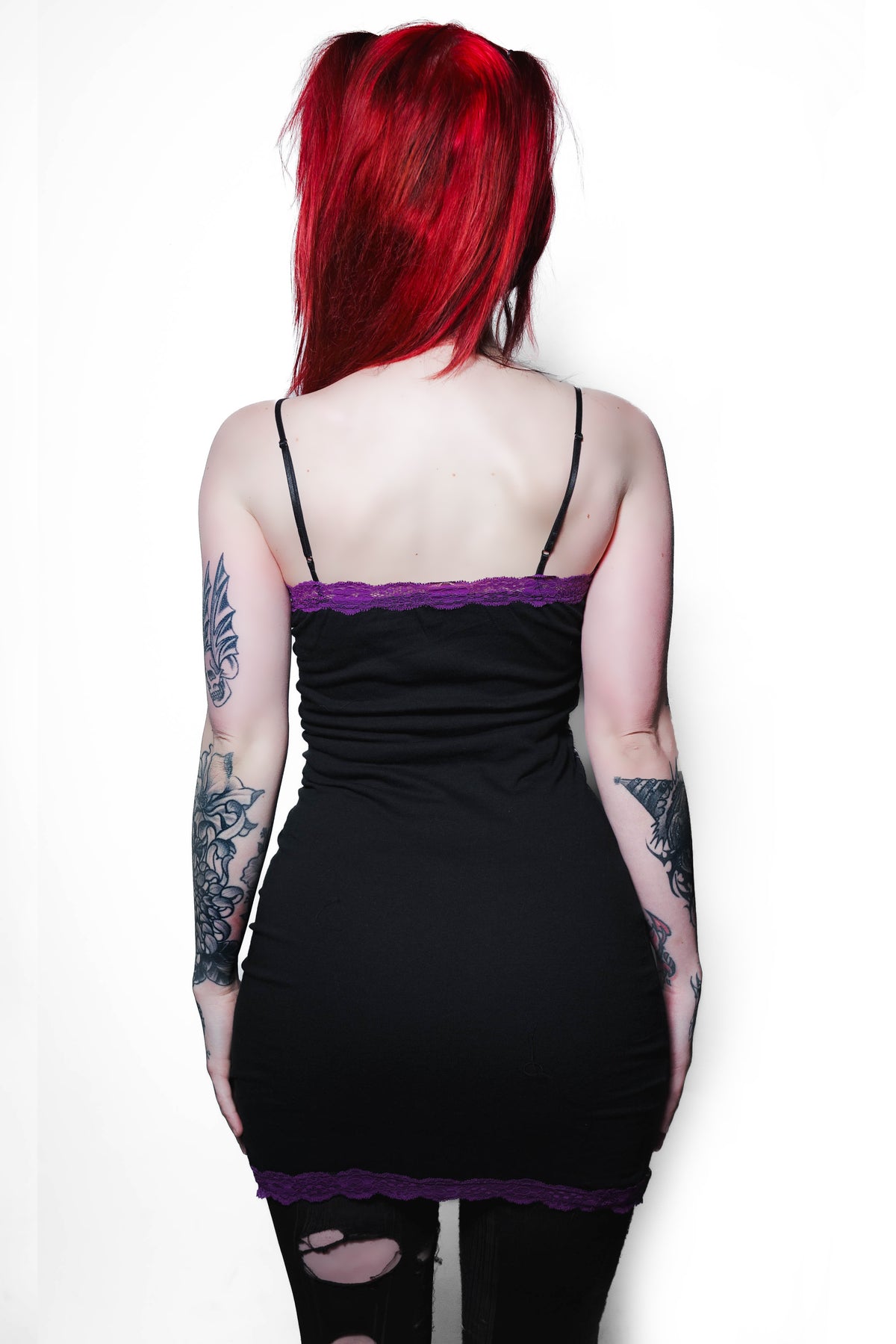 Black Sabbath Slit Lace Dress