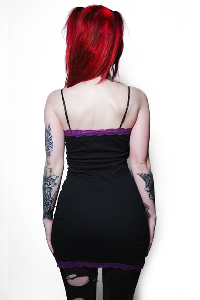 Black Sabbath Slit Lace Dress