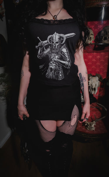 Butcher Cropped Lace Tank