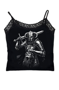 Butcher Cropped Lace Tank