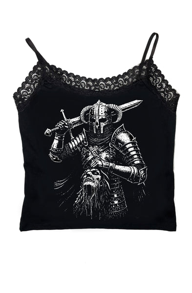 Butcher Cropped Lace Tank