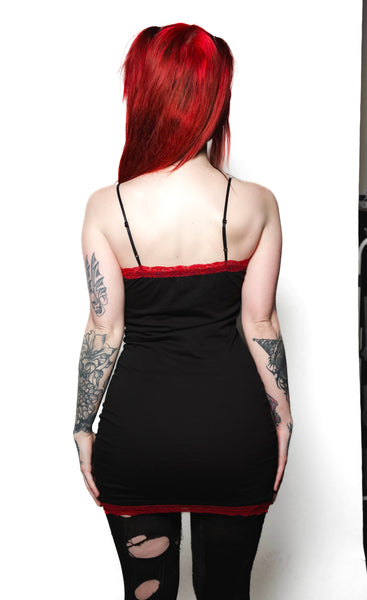 Cannibal Corpse Slit Red Lace Dress