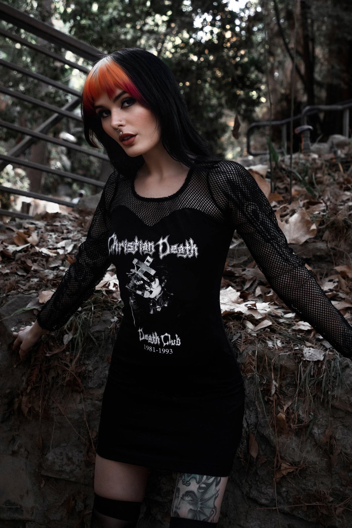 Christian Death Fishnet Dress, XS