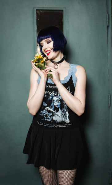 Corpse Bride Lace Ribbed Tank