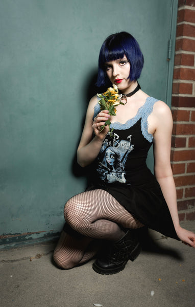 Corpse Bride Lace Ribbed Tank