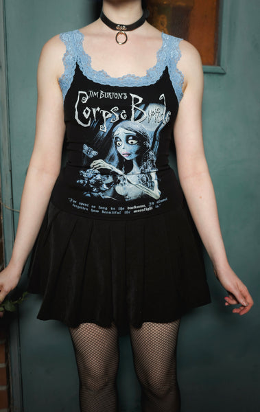 Corpse Bride Lace Ribbed Tank