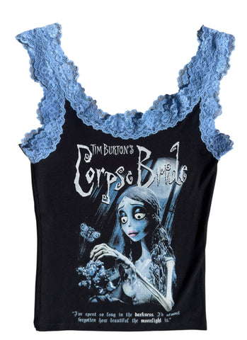 Corpse Bride Lace Ribbed Tank