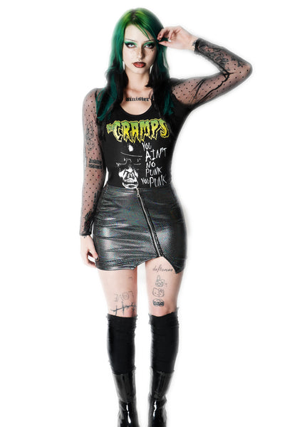 Disco Mini Zip Skirt