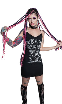 The Crow Lace Strap Dress