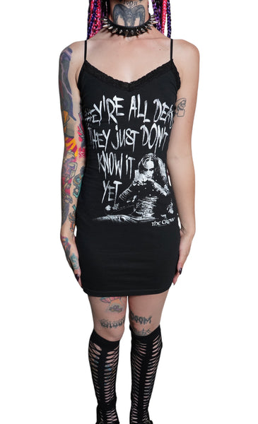 The Crow Lace Strap Dress