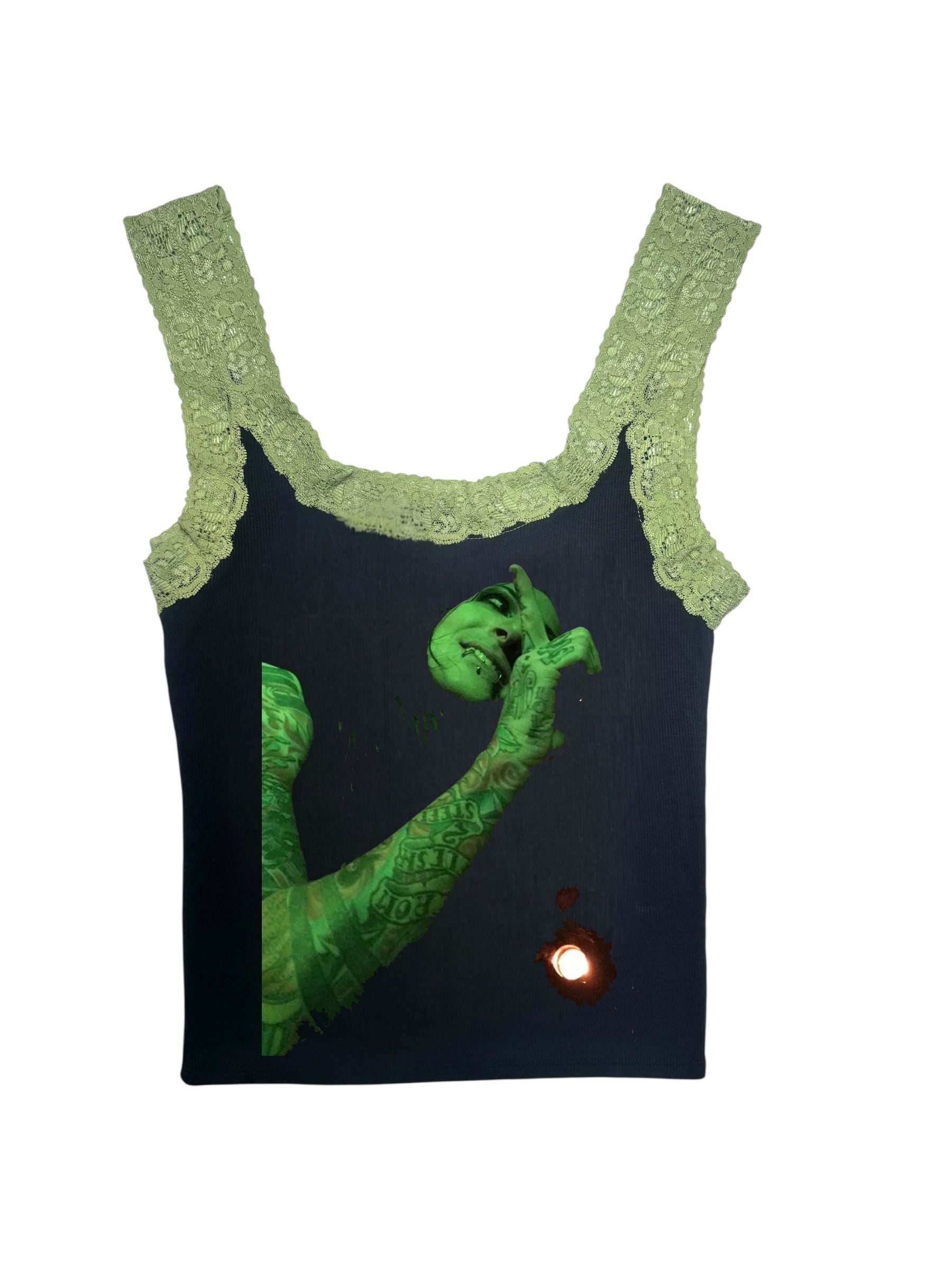 Motionless Lace Ribbed Tank