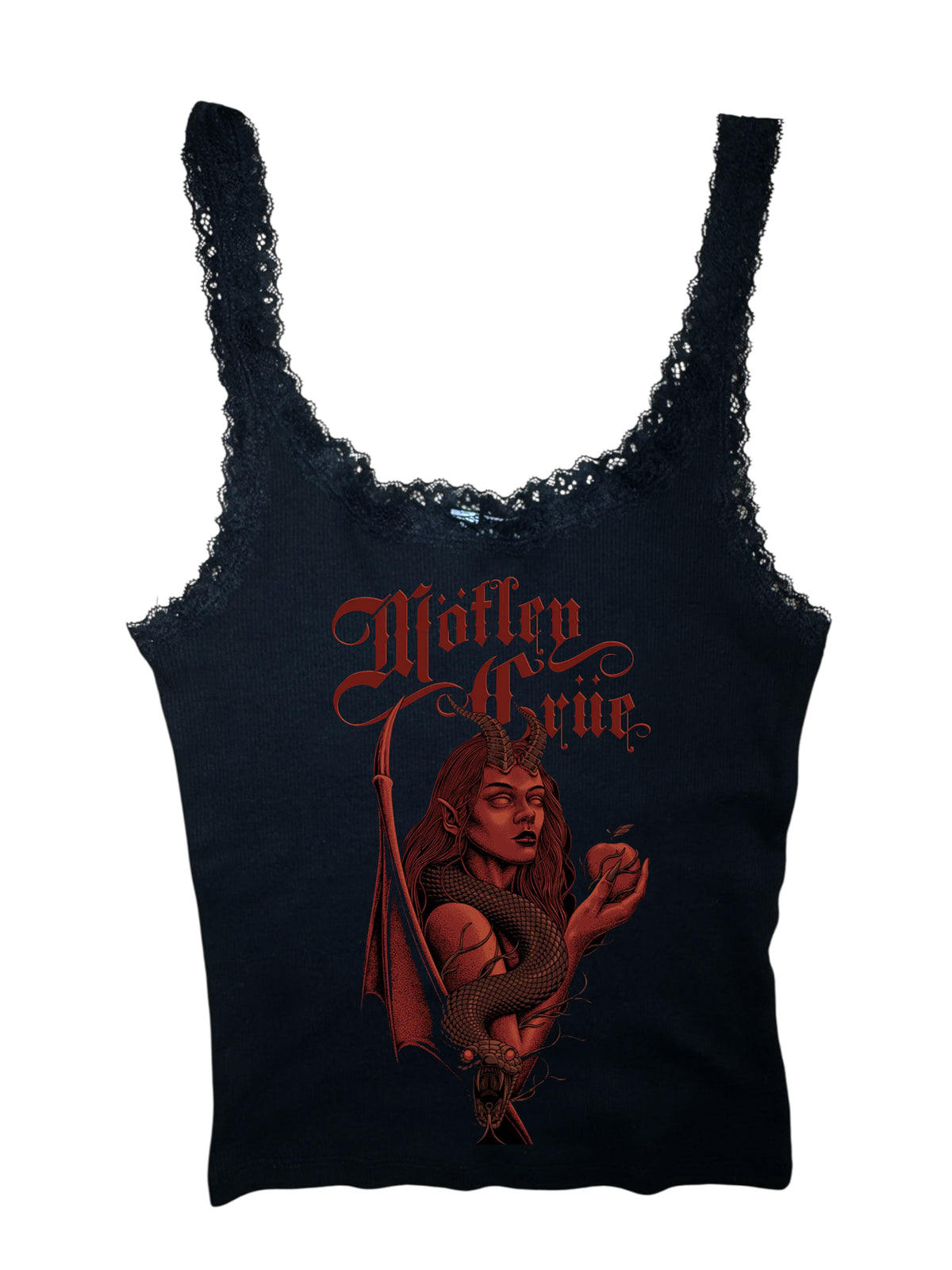 Motely Crue Ribbed Lace Tank