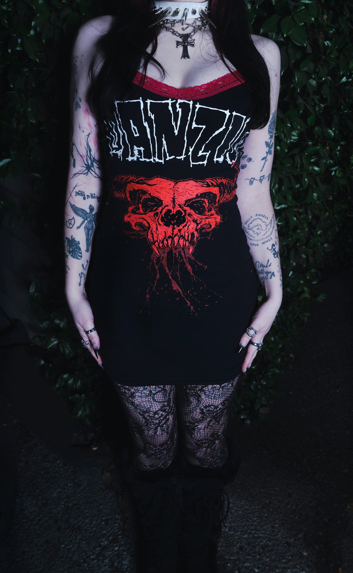 Danzig Red Lace Strap Dress