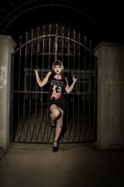 Danzig Purple Lace Strap Dress