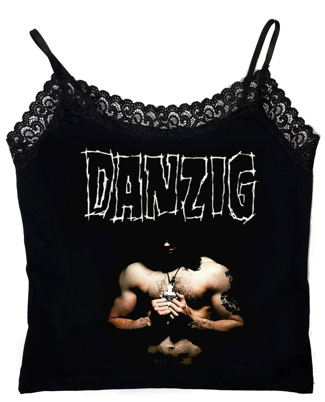 Danzig Cropped Lace Tank