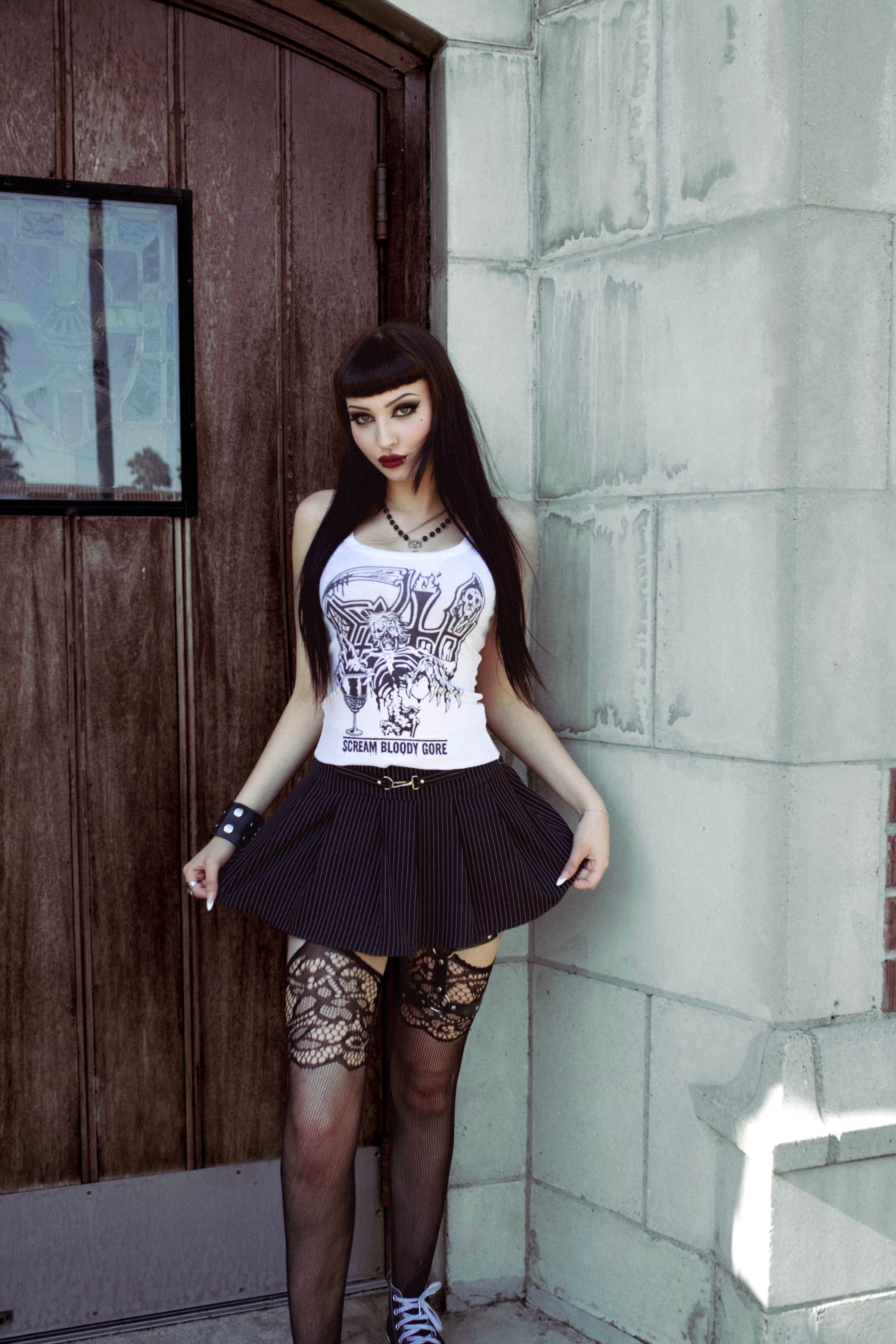 Death Ribbed Tank Top