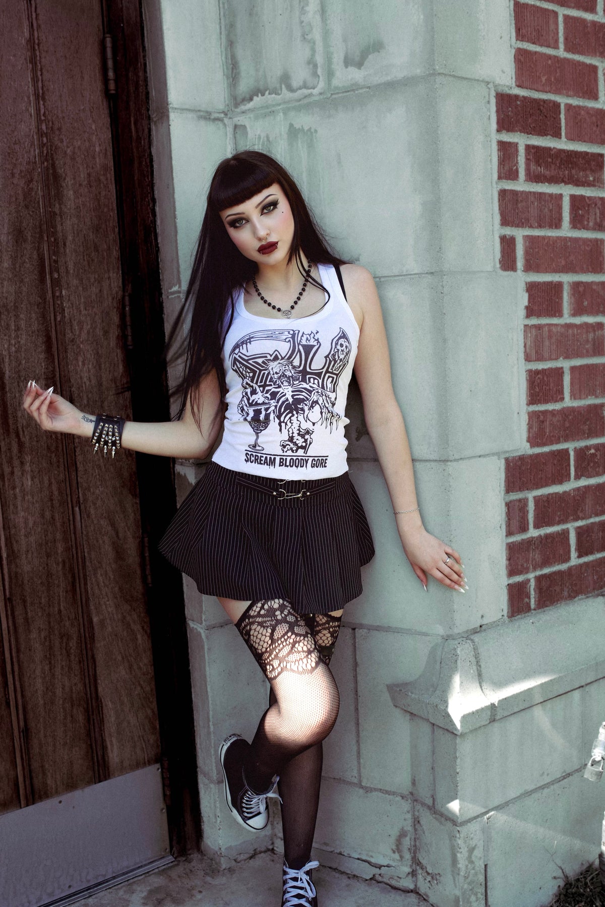 Death Ribbed Tank Top