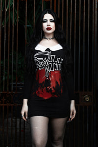 Death Long Sleeve Peter Pan Collar Dress