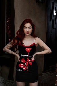 Depeche Mode Red Lace Strap Dress