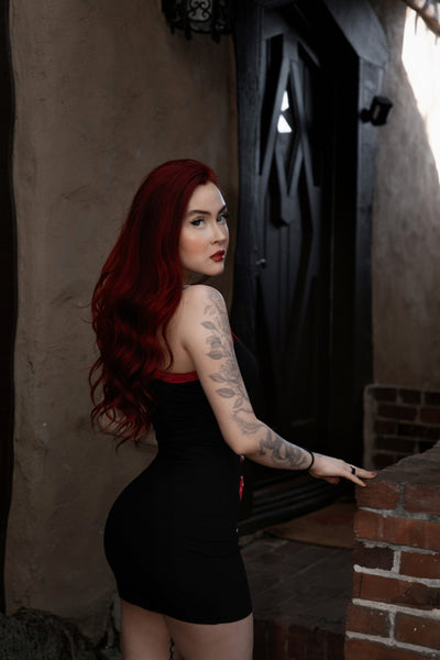 Depeche Mode Red Lace Strap Dress