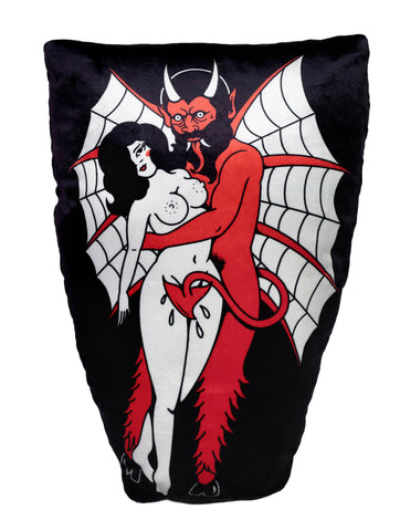 Devil Girl (Velvet) Throw Pillow