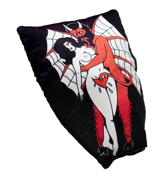 Devil Girl (Velvet) Throw Pillow