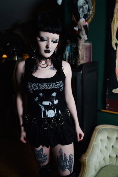 Dissection Ribbed Tank Top