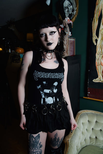 Dissection Ribbed Tank Top