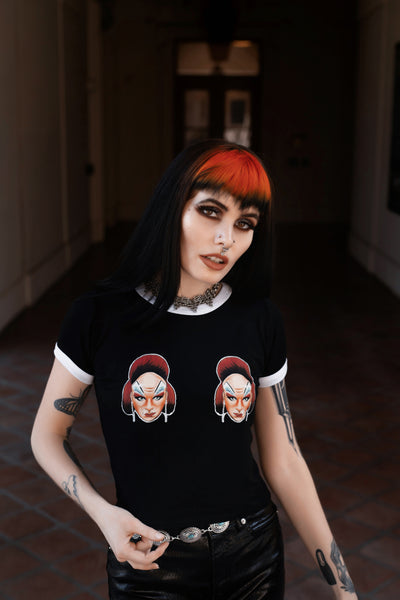 Divine Boobs- Ringer Tee