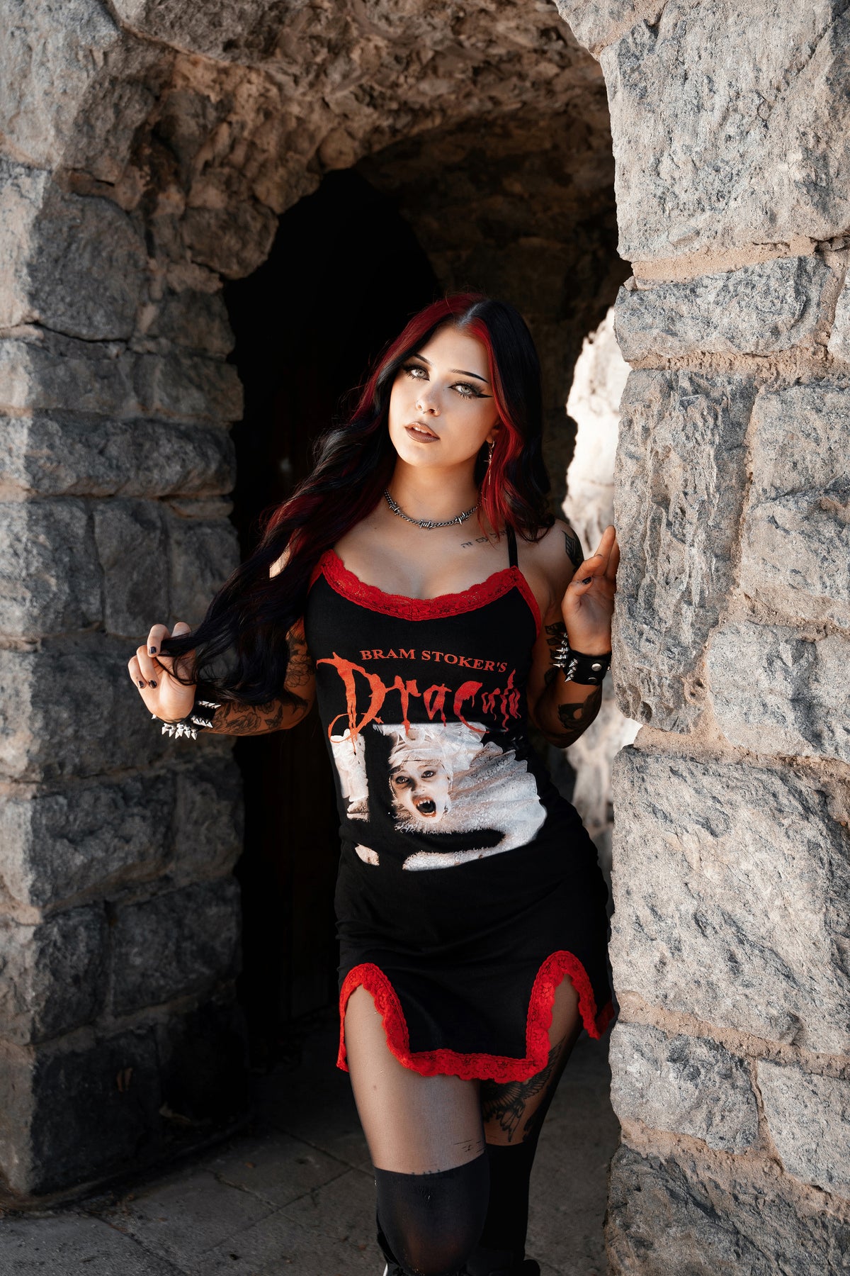 Dracula Slit Lace Dress