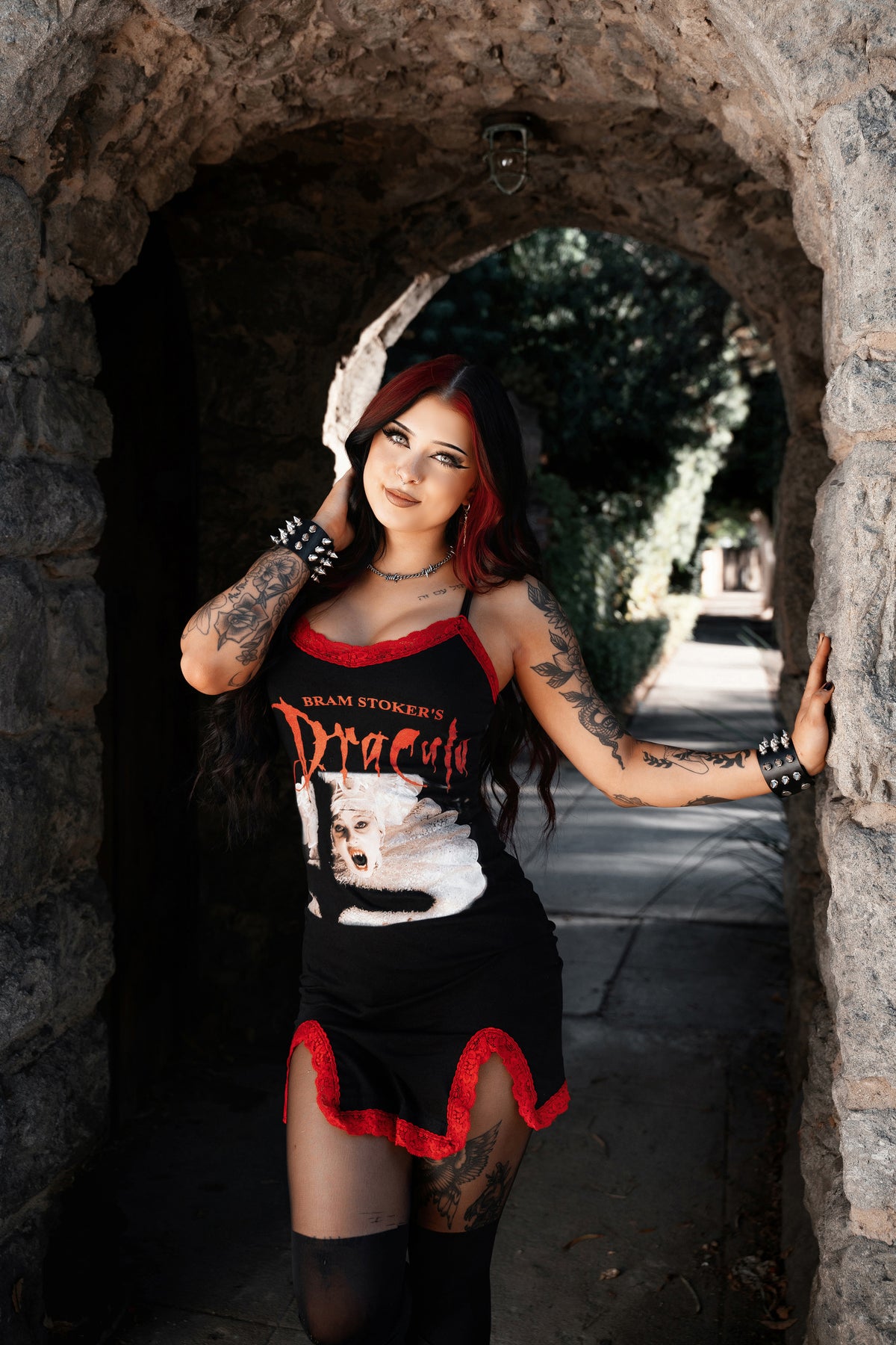 Dracula Slit Lace Dress