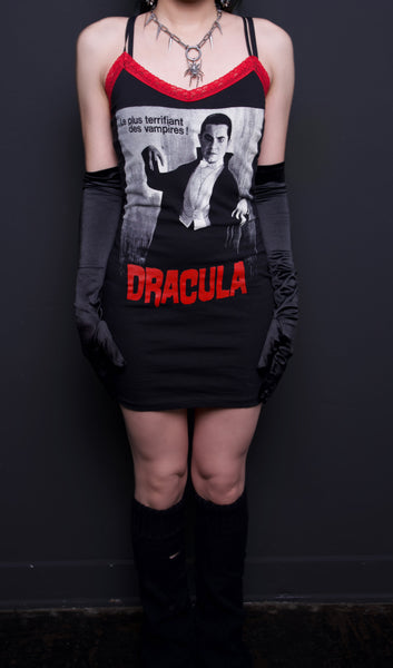 Dracula Red Lace Strap Dress