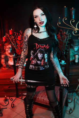 Dracula Lace Strap Dress
