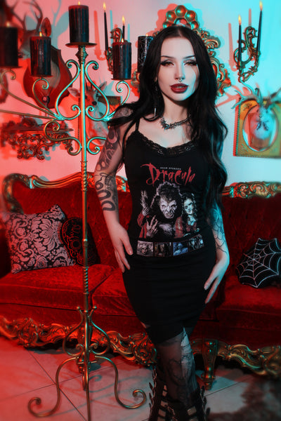 Dracula Lace Strap Dress