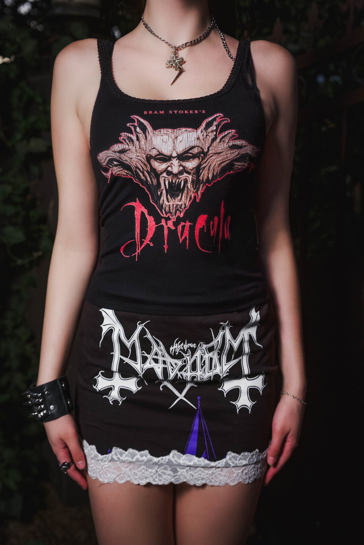 Bram Stoker's Dracula Ribbed Lace Tank