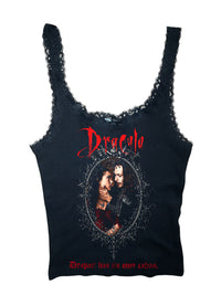 Dracula Ribbed Lace Tank (Love)