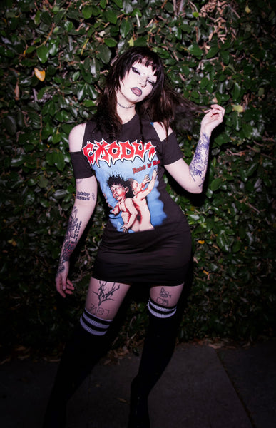 Exodus Shoulder-Cut Dress