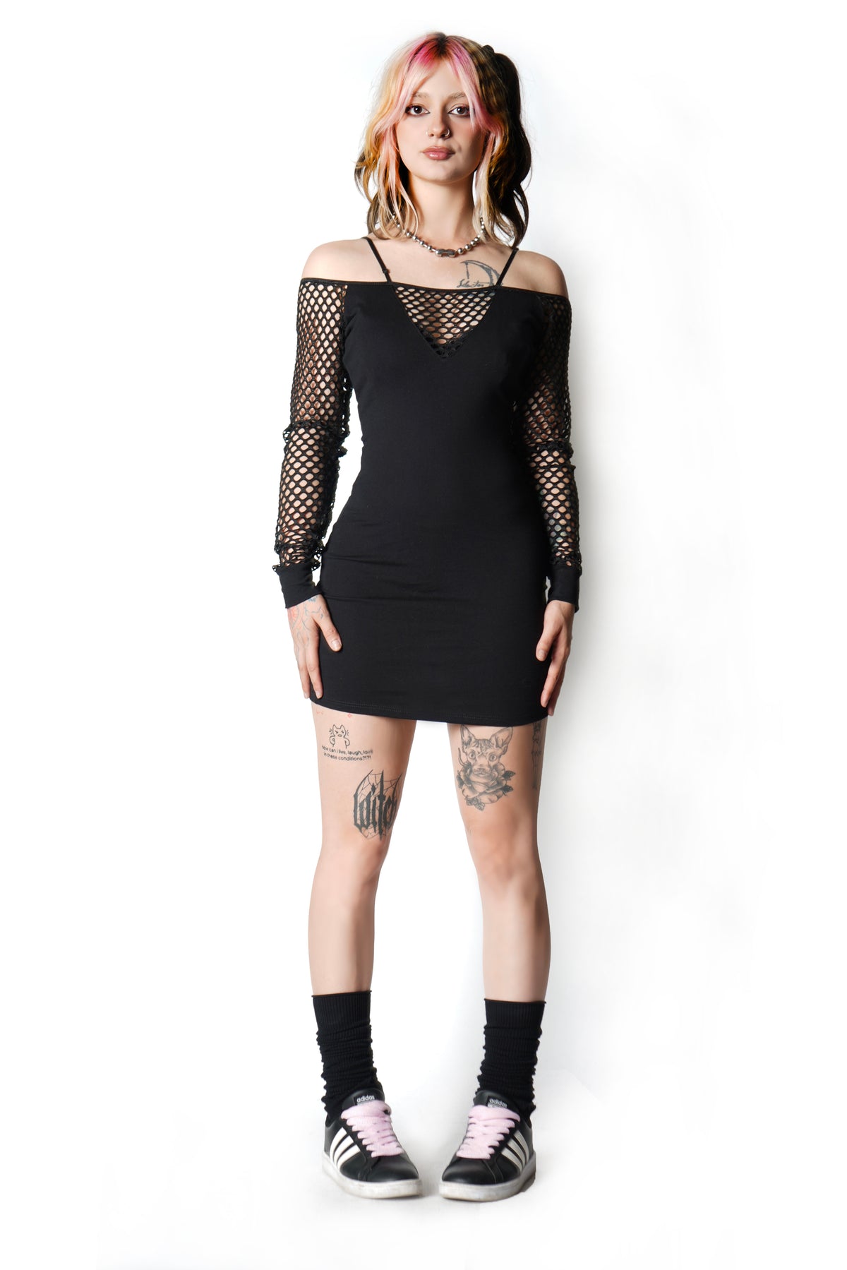 Midnight Fishnet Dress
