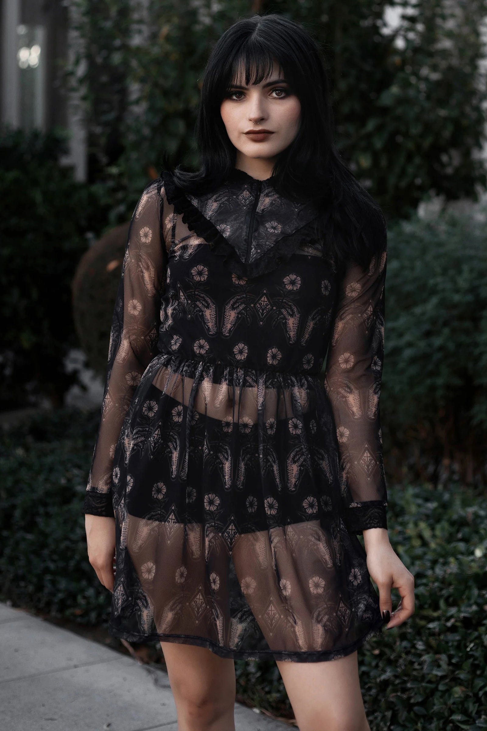 Flower for you Print (Washed out) Victorian Lace Dress - Vera's Eyecandy Flower for you Print (Washed out) Victorian Lace Dress - Vera's Eyecandy