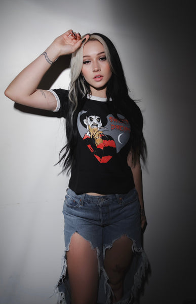 Freddy (Metal) Ringer Tee (Black)
