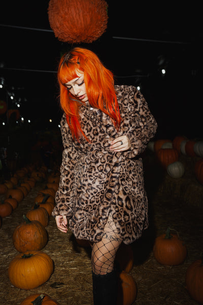 Leopard Faux Fur (Long) Coat Jacket