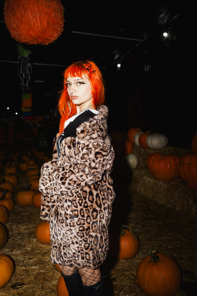Leopard Faux Fur (Long) Coat Jacket