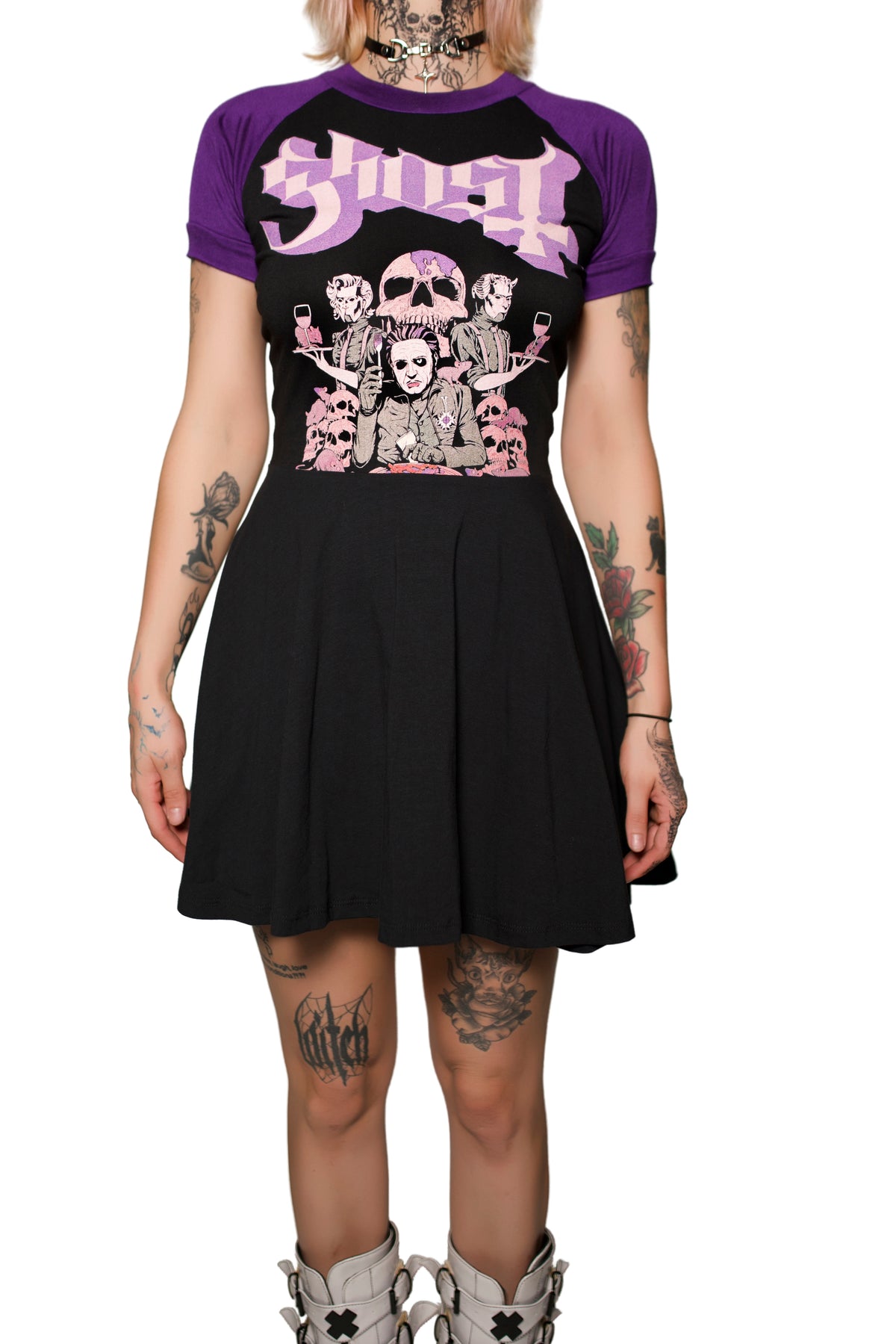 Ghost (Purple Sleeves) Baby Doll Dress