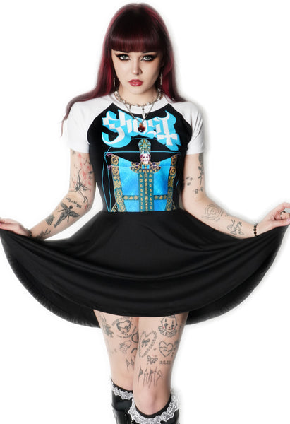 Ghost (White Sleeves) Baby Doll Dress