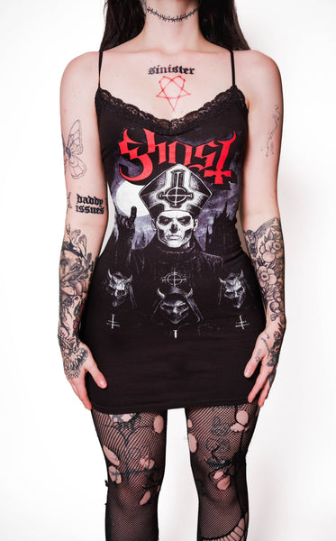 Ghost Lace Strap Dress