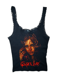 Ginger Snaps Blood Splatter Ribbed Lace Tank