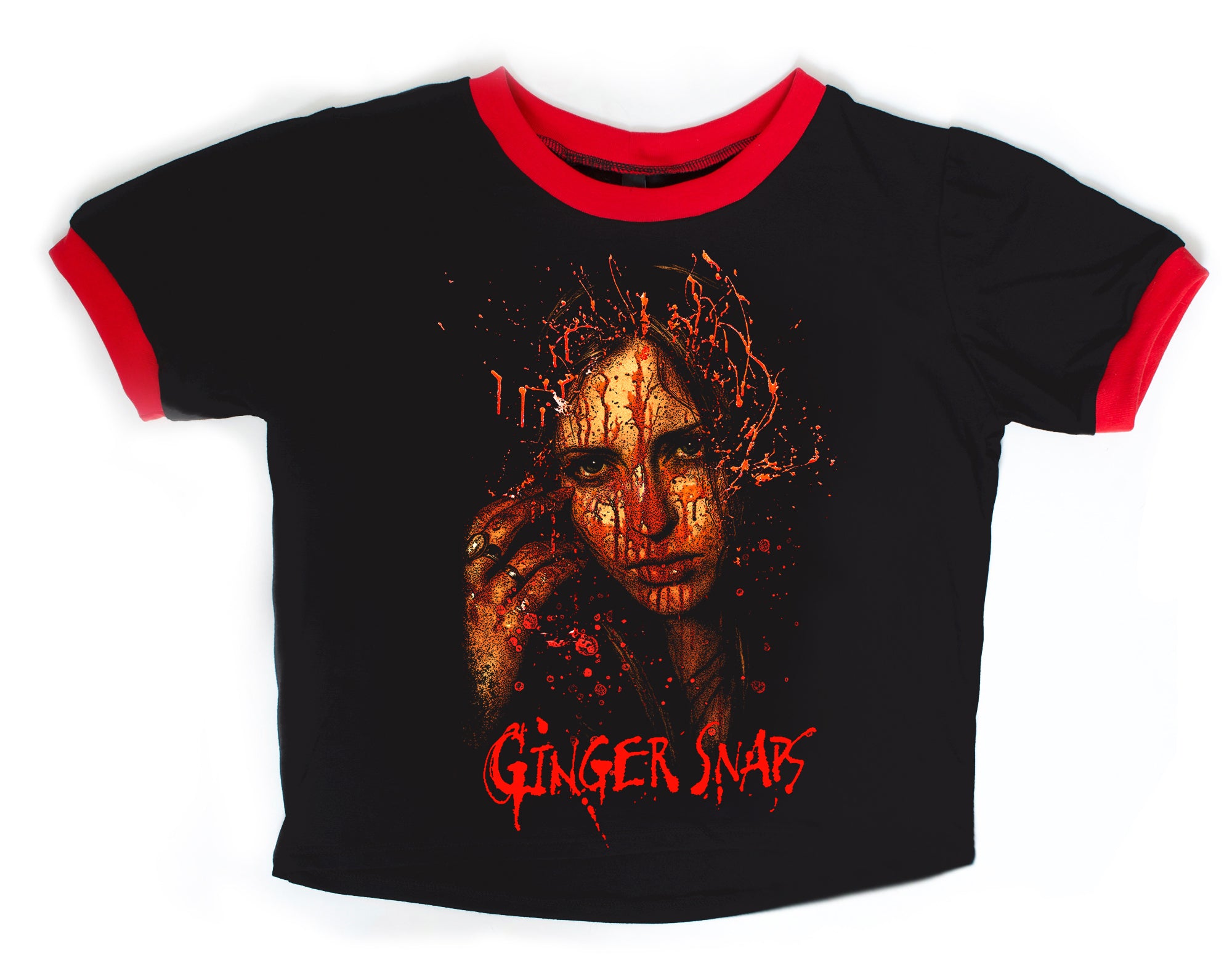 Ginger Snaps Blood Splatter Ringer Tee