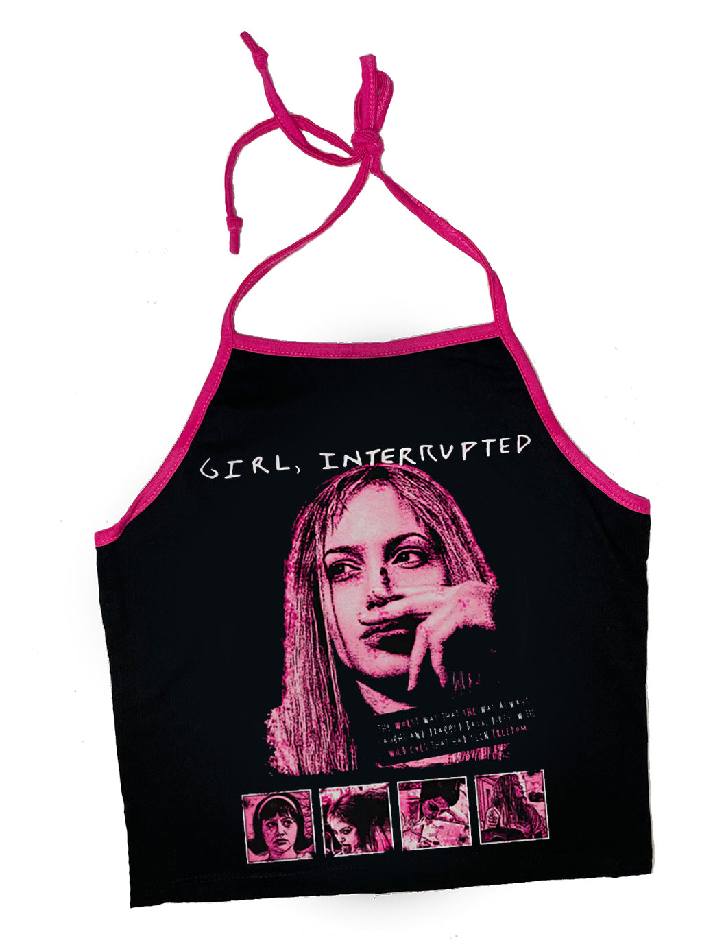Girl, Interrupted Halter Top (Limited edition) (Pink/black)