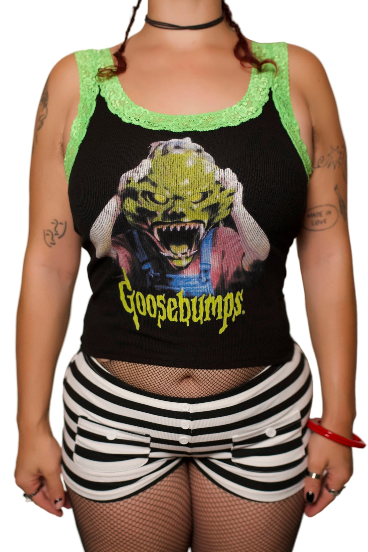 The Mask Lace Ribbed Tank