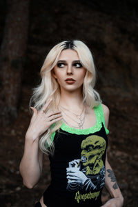 The Haunted Mask Lace Ribbed Tank